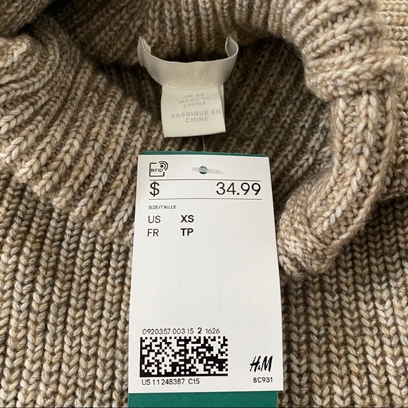 NWT H&M Knit Mock-Turtleneck Sweater - Picture 6 of 6